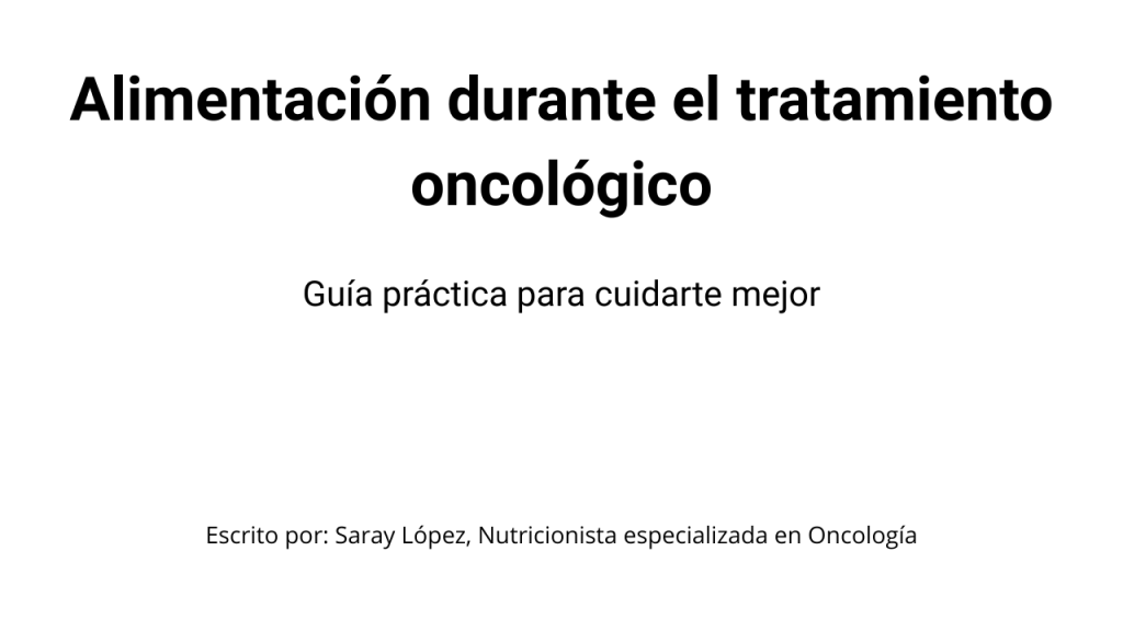 Alimentación en cáncer